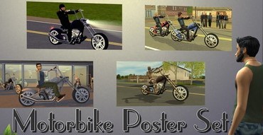 Sims 4 – Bodos Motorbike Poster Set