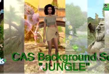 Sims 4 CAS Background Set „Jungle“