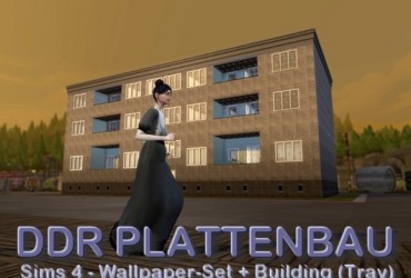 Sims 4 – DDR Plattenbau Lot + Walls