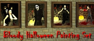 Sims 4 – Bloody Halloween Painting Set