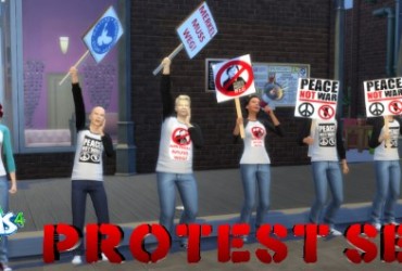 Sims 4 Protest Set Frieden