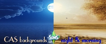 Sims 4 CAS Backgrounds night & morning